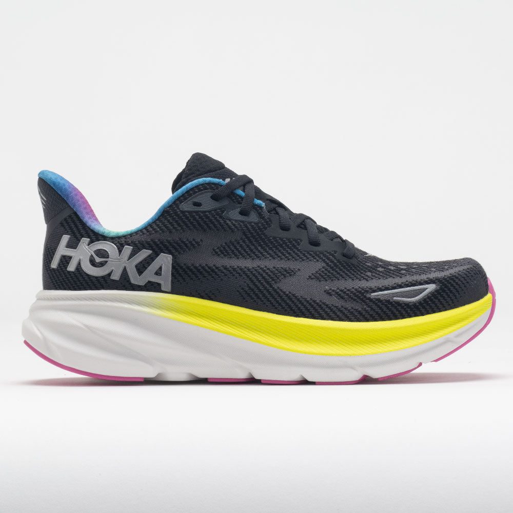 040084_3 HOKA Clifton 9 Mens Black/All Aboard - Image 1