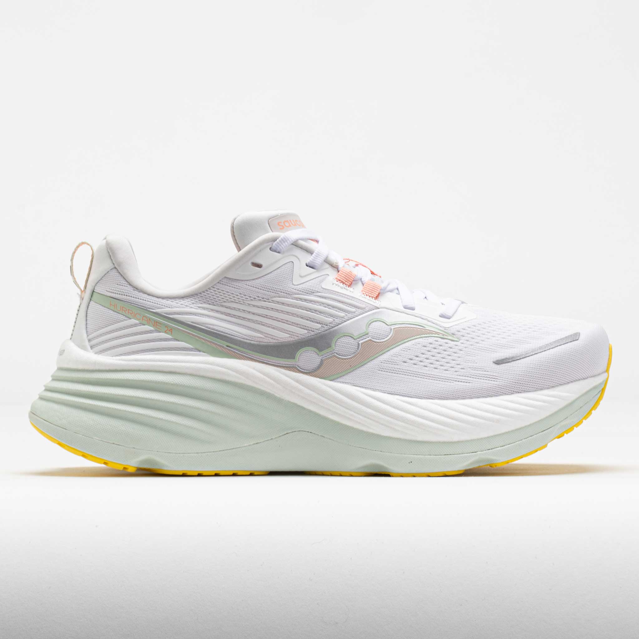 041613_3 Saucony Hurricane 24 Womens White/Foam - Image 1