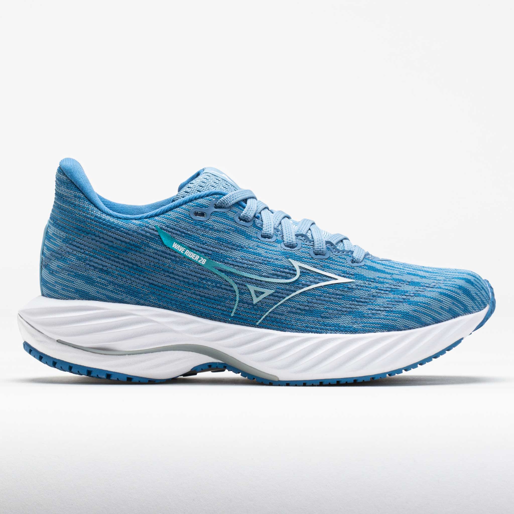 041662_3 Mizuno Wave Rider 28 Womens Glacier Lake/White - Image 1