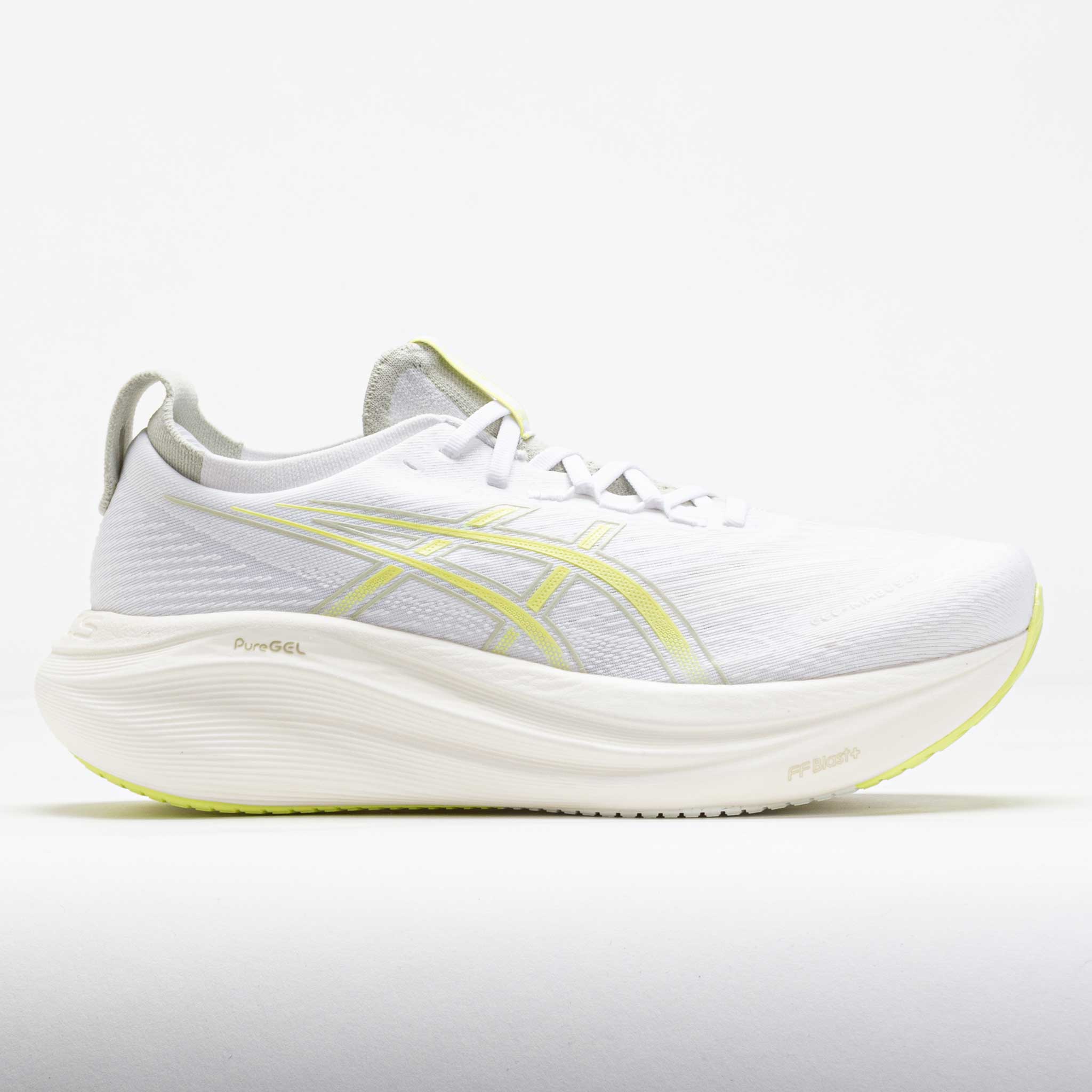 042284_3 ASICS GEL-Nimbus 27 Mens White/Huddle Yellow - Image 1