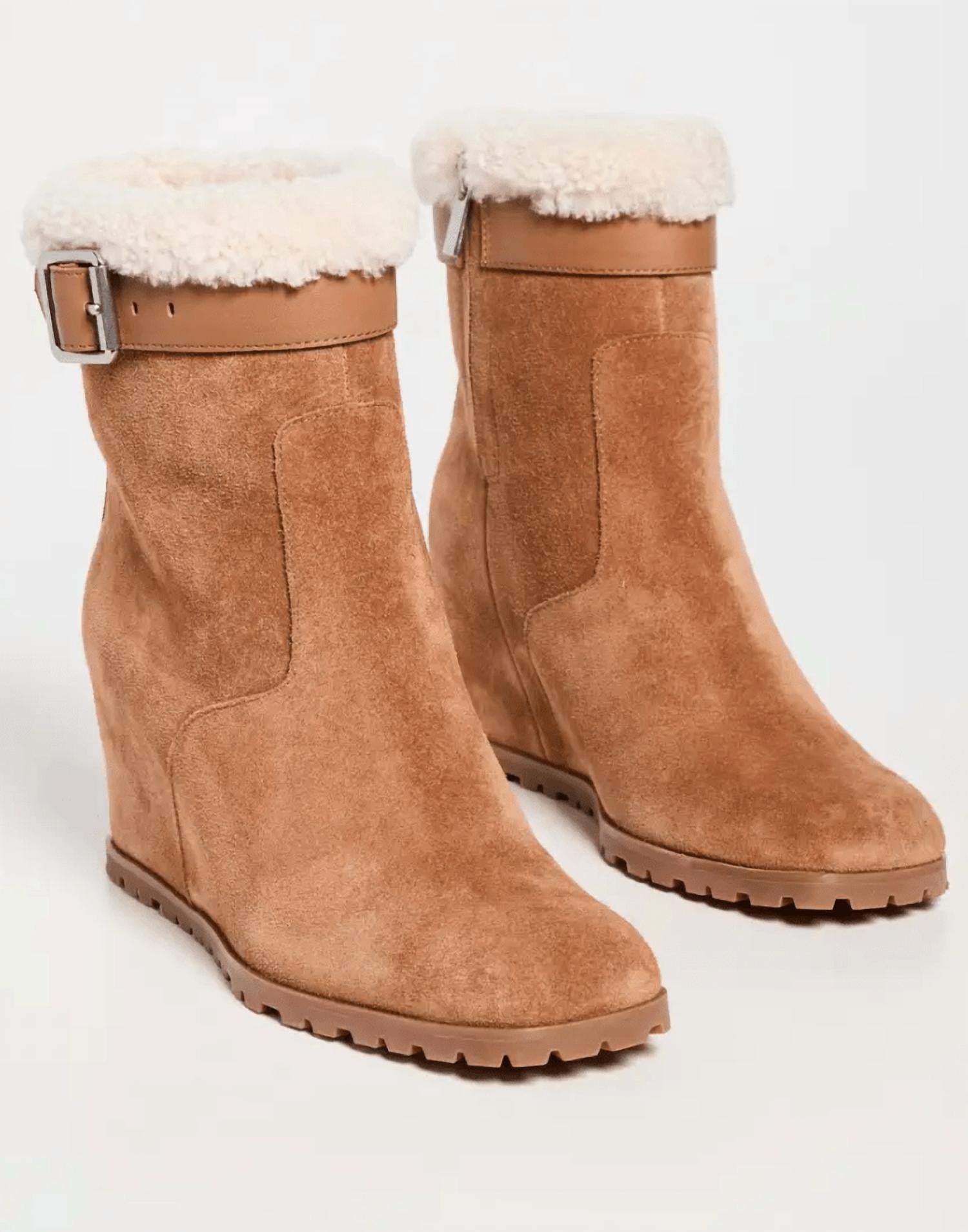 262195ae-4fca-4236-b5f1-5bc2eb889c0a-upscale_15k-1500x1500-1 Simkhai - Women's Avery Shearling Wedge Ankle Boot - Image 1