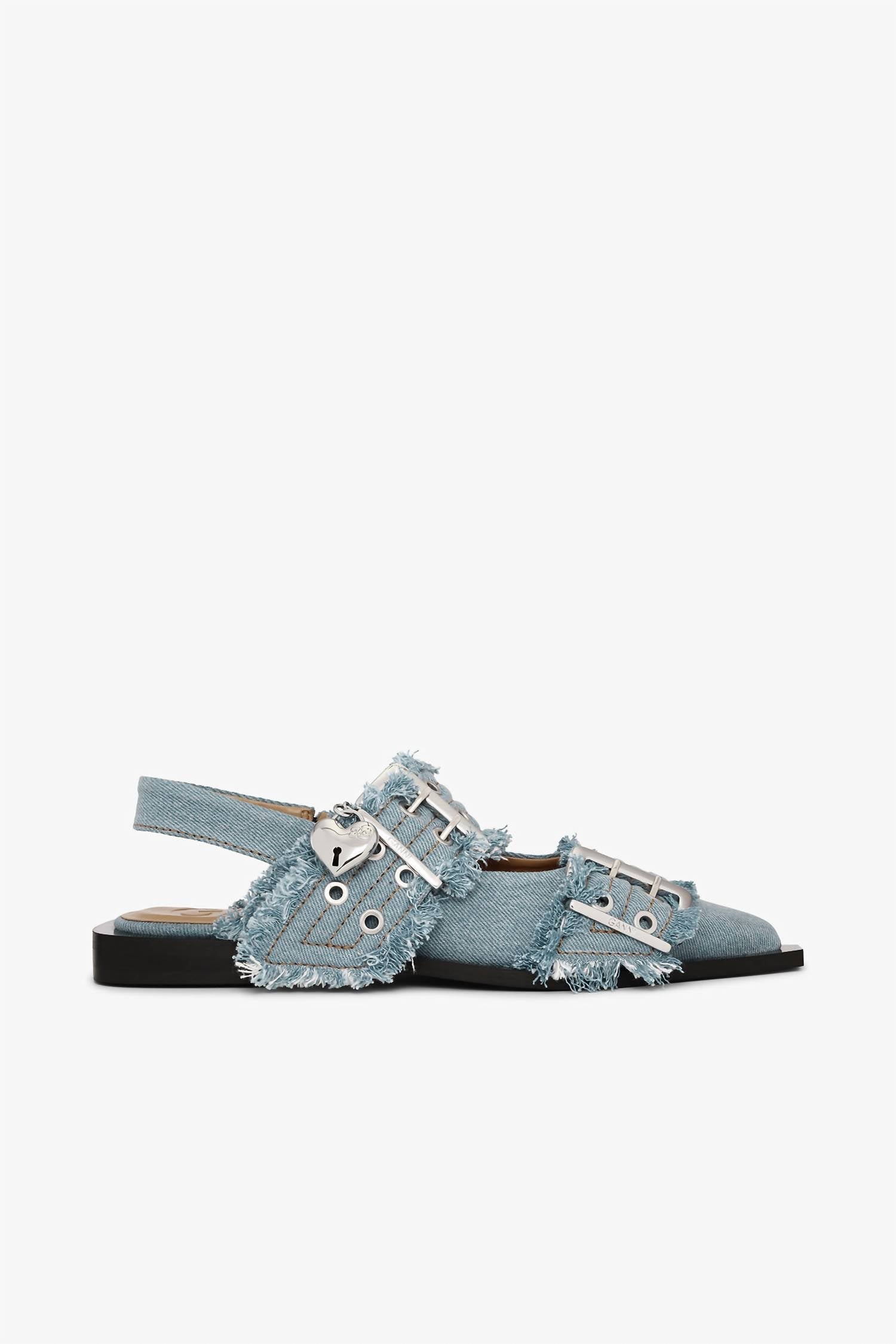 2ba16fbd-1a79-46a8-8f9b-6a2745f9f05e-upscale_15k-1500x1500-70 Ganni - Women's Feminine Buckle Ballerina Charms Flat Sandal - Image 1