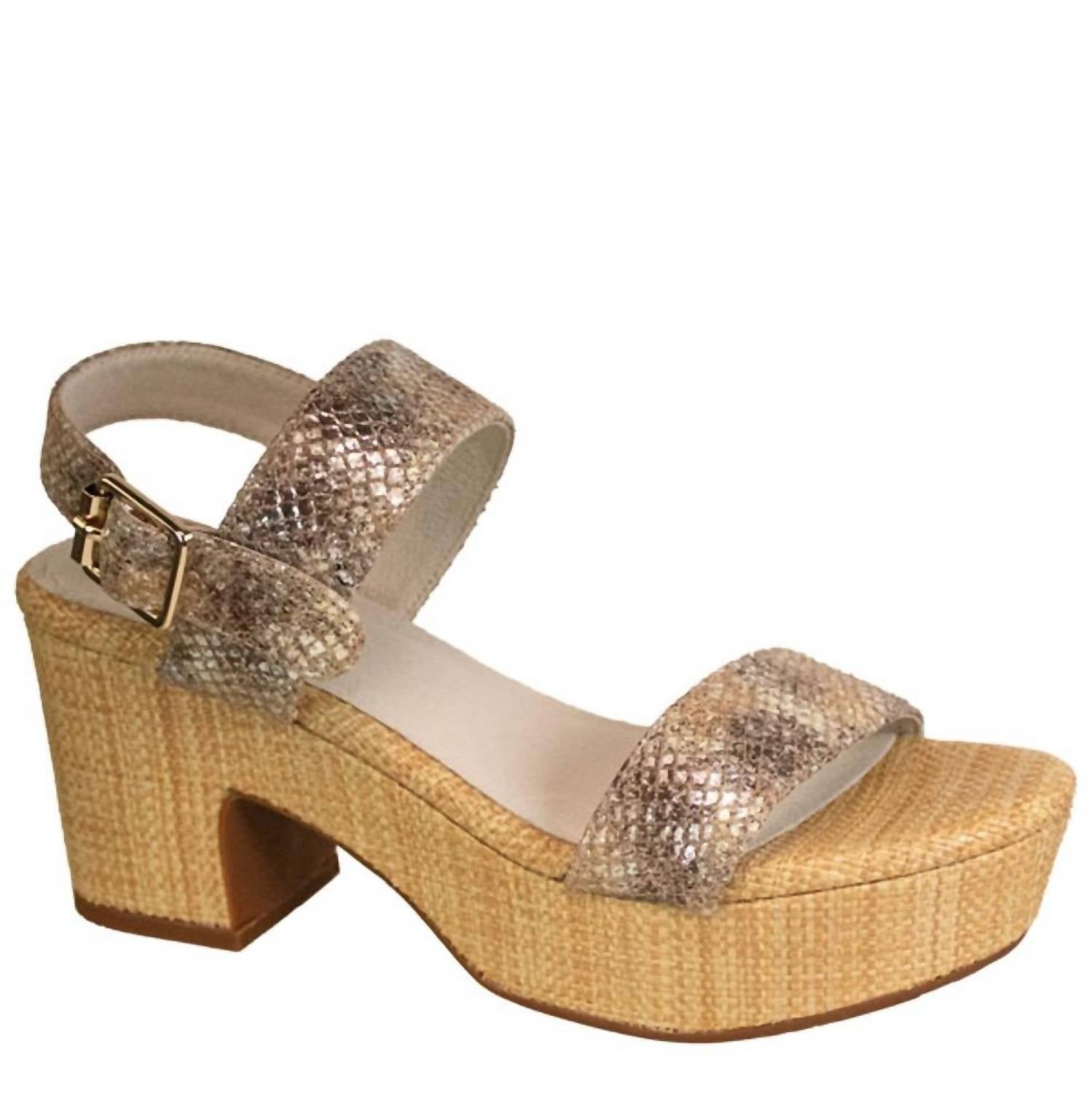 66aefd4c-240f-46ea-bd09-6885c3b90b14-upscale_15k-1500x1500-70 Chocolat Blu - Women's Grettel Embossed Snake Sandal - Image 1