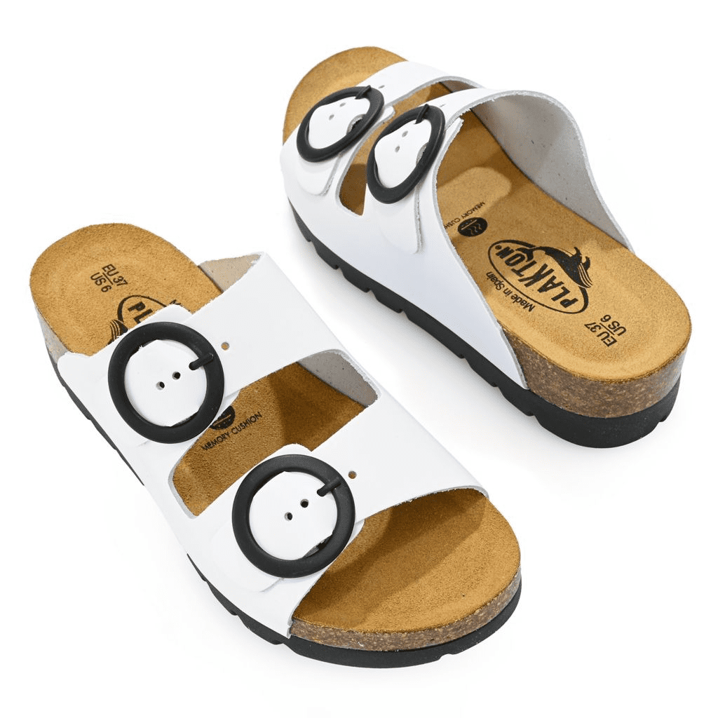 S475532-00004-13403 Plakton Cora Slide-on Dual Strap Adjustable Sandals - Image 1