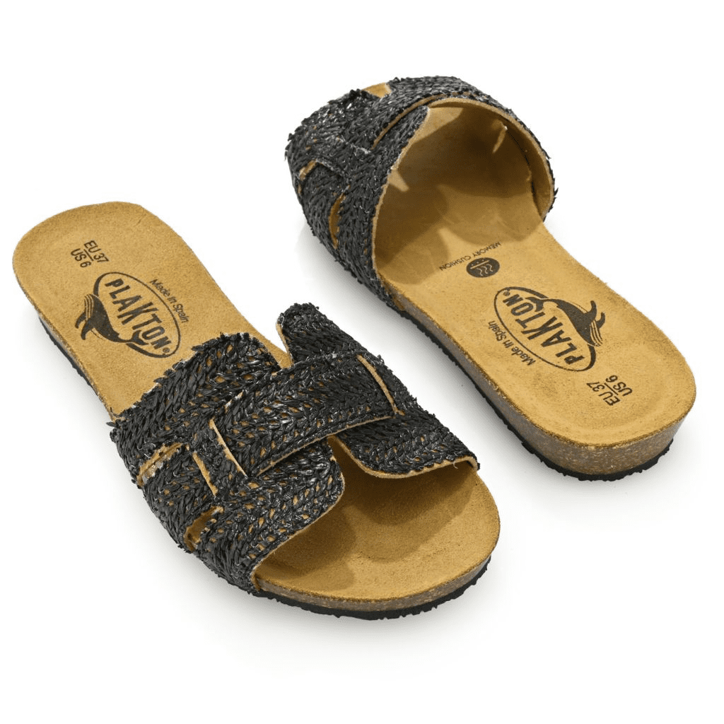 S475533-00003-09490 Plakton Fiji Slide-on Raffia Sandals - Image 1