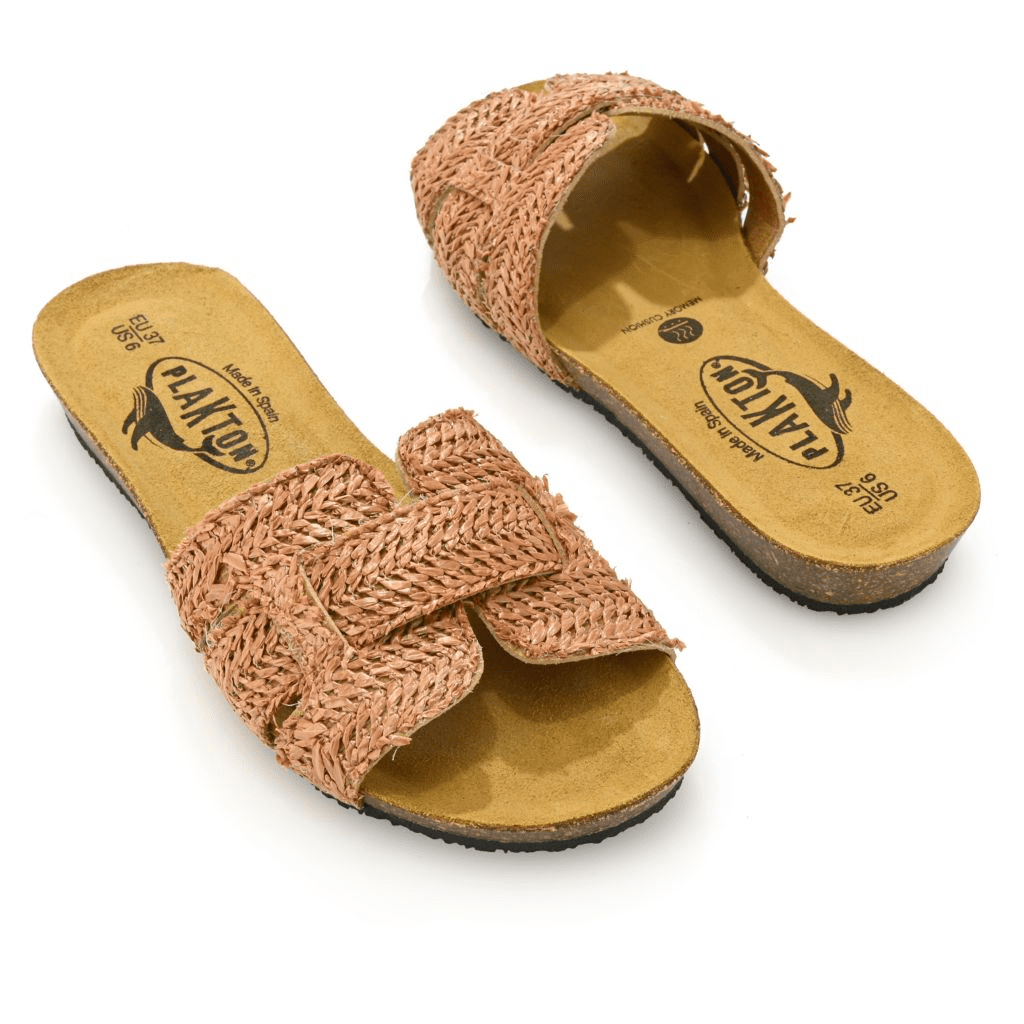 S475533-00153-13401 Plakton Fiji Slide-on Raffia Sandals - Image 1