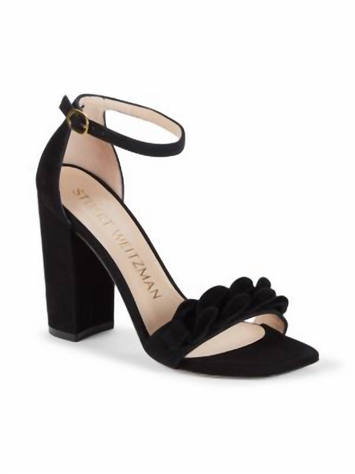 d8feda79-a4e1-4ac7-9861-207805056baf-upscale_15k-1500x1500-1 Stuart Weitzman - Women's Amelina Chain Suede Sandals - Image 1