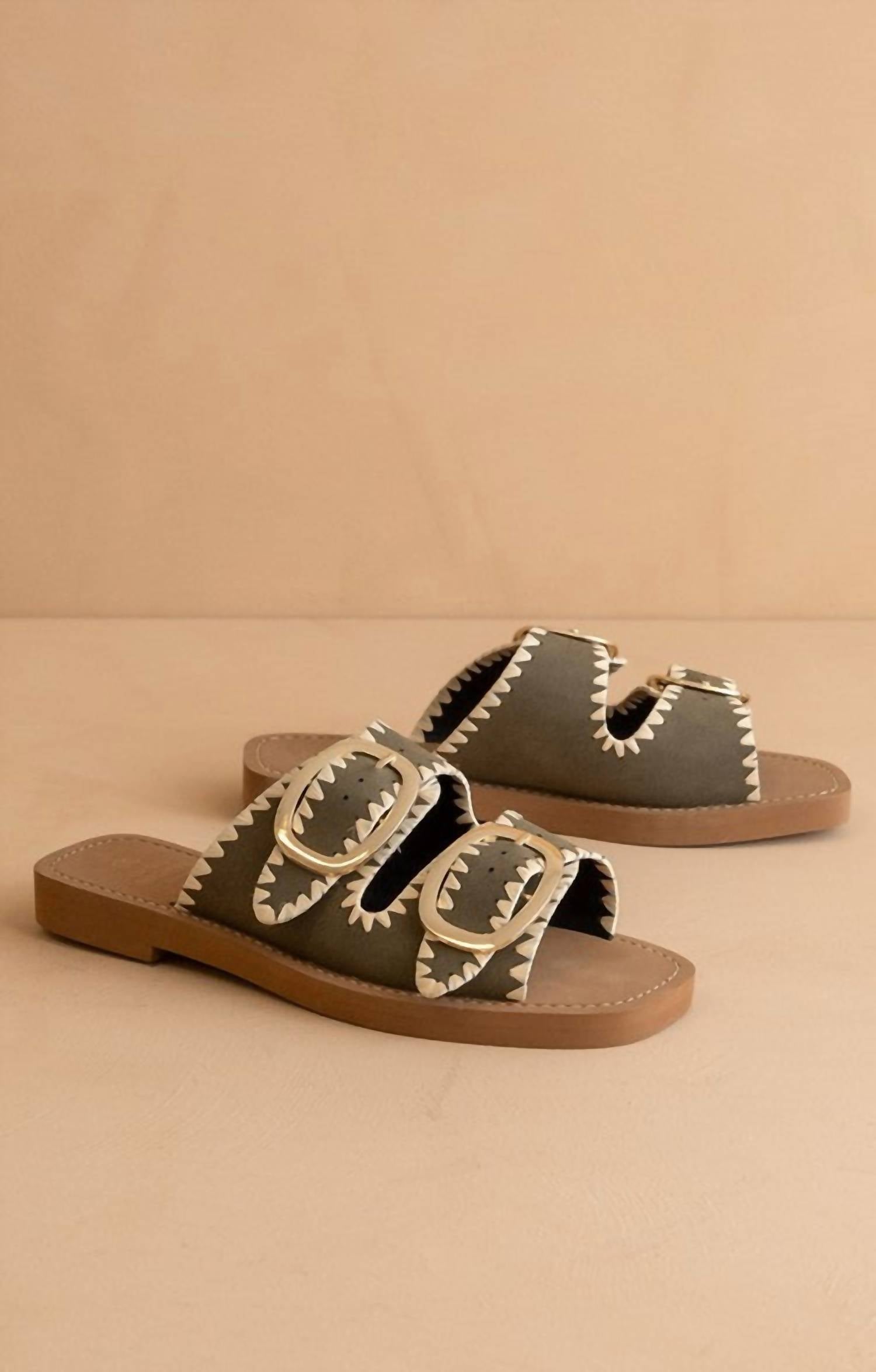 e9bdb2ee-d3d3-480b-baa0-b03d8b37ef2a-upscale_15k-1500x1500-70 Oasis Society - Women's Tivoli Buckle Slides - Image 1