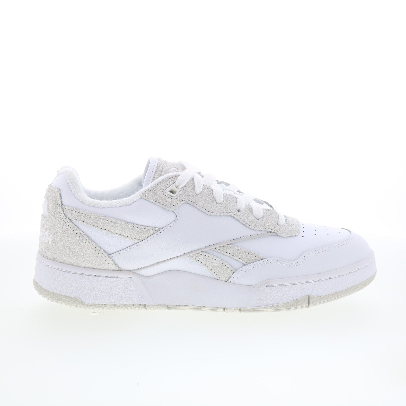 100211855_bb_4000_ii_white_white_white_01_a3b5ffba-3cfe-4b1e-a7ad-6cf93f5f18a5 Reebok BB 4000 II Mens White Leather Lace Up Lifestyle Sneakers Shoes - Image 1