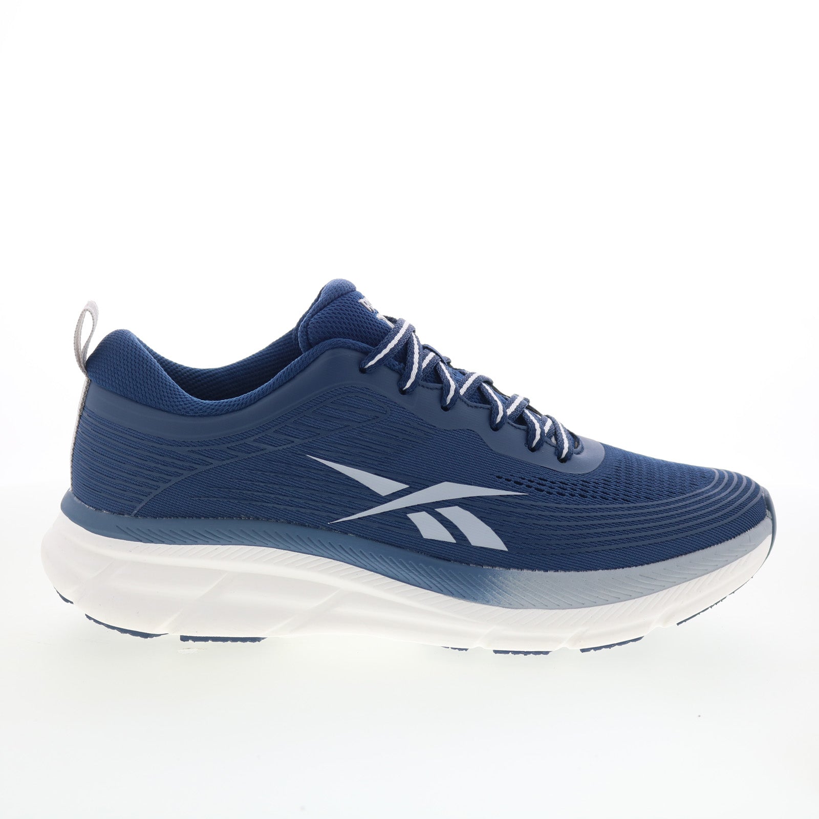 100233882_reebok_road_strider_batik_blue_01_508b09fc-069b-40d8-a0c5-7fcb34b6c11c Reebok Road Strider Mens Blue Canvas Lace Up Athletic Running Shoes - Image 1