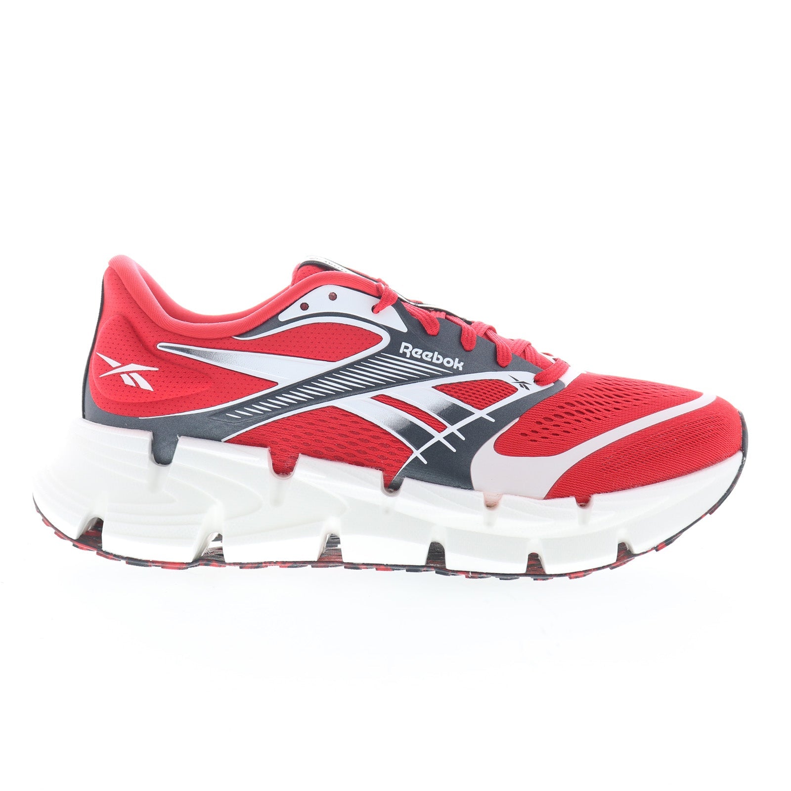 100246308_floatzig_2_red_black_white_01_be3a5dd0-346c-4444-aca5-fb070fa22177 Reebok Floatzig 2 Mens Red Mesh Lace Up Athletic Running Shoes - Image 1