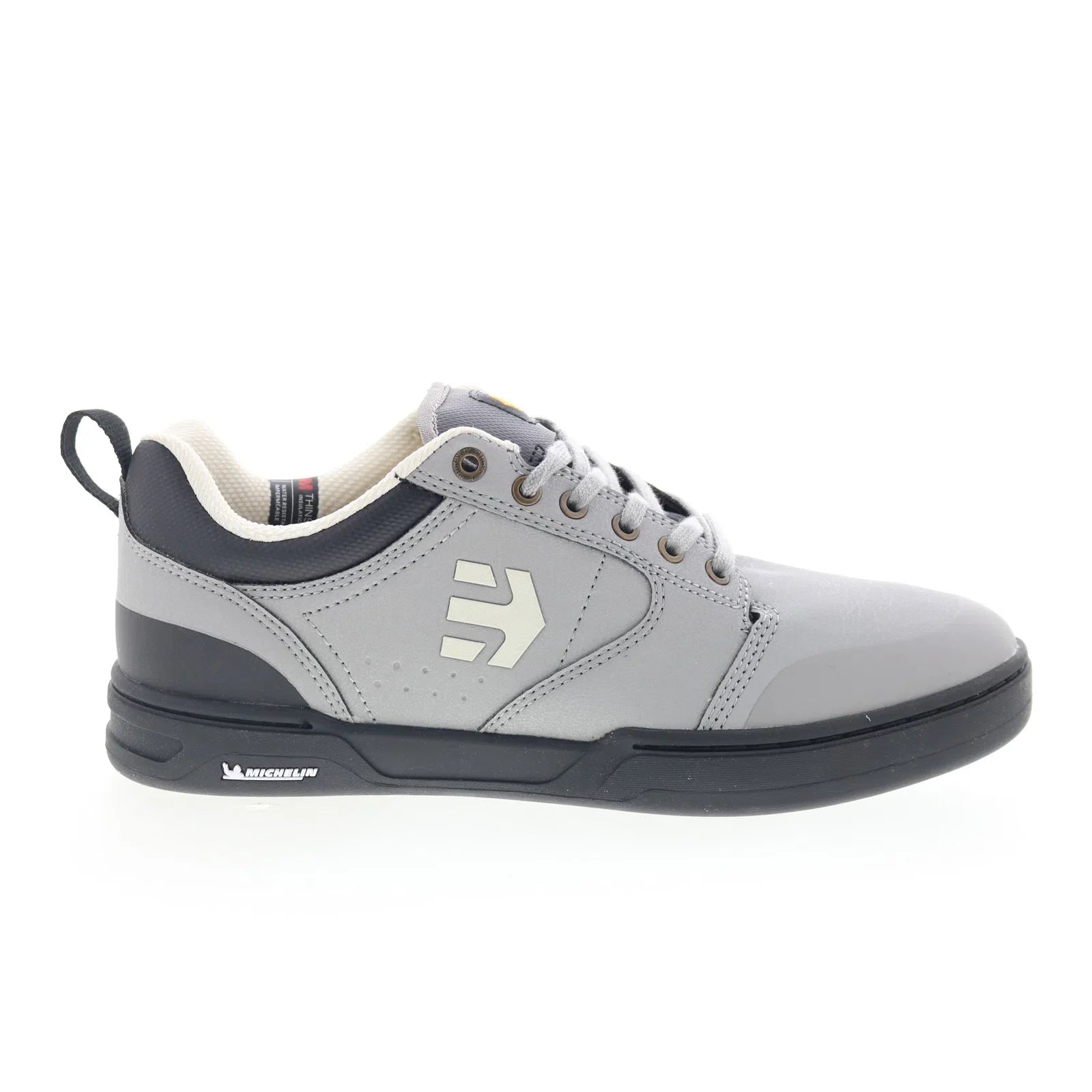 4101000573391_camber_michelin_warm_grey_black_01_f8f09b5e-242e-47a8-b9cd-0c8b14c00860 Etnies Camber Michelin Mens Gray Synthetic Skate Inspired Sneakers Shoes - Image 1