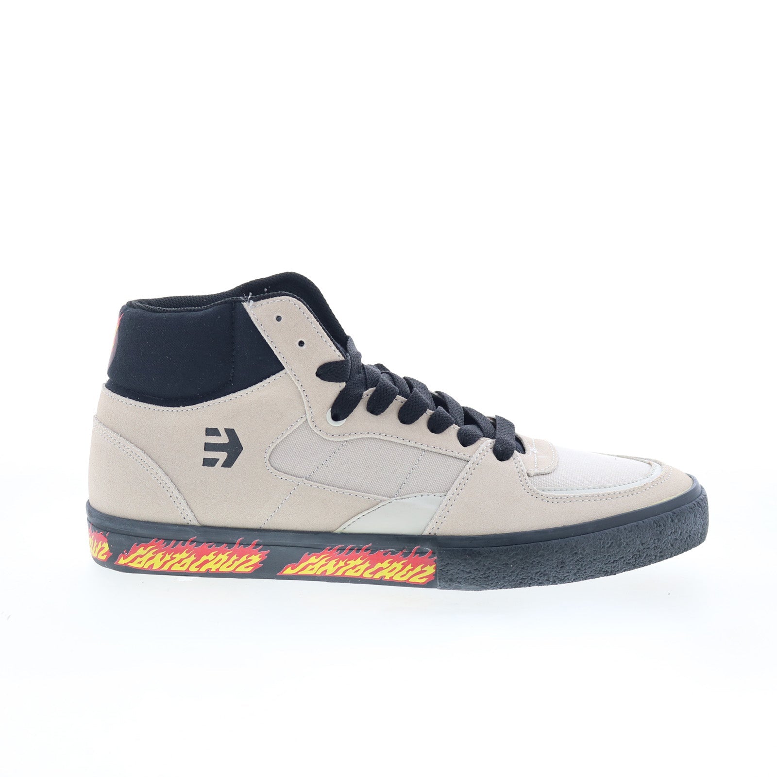 Etnies Screw Vulc Mid X Santa Cruz Mens Beige Skate Inspired Sneakers Shoes - Image 1