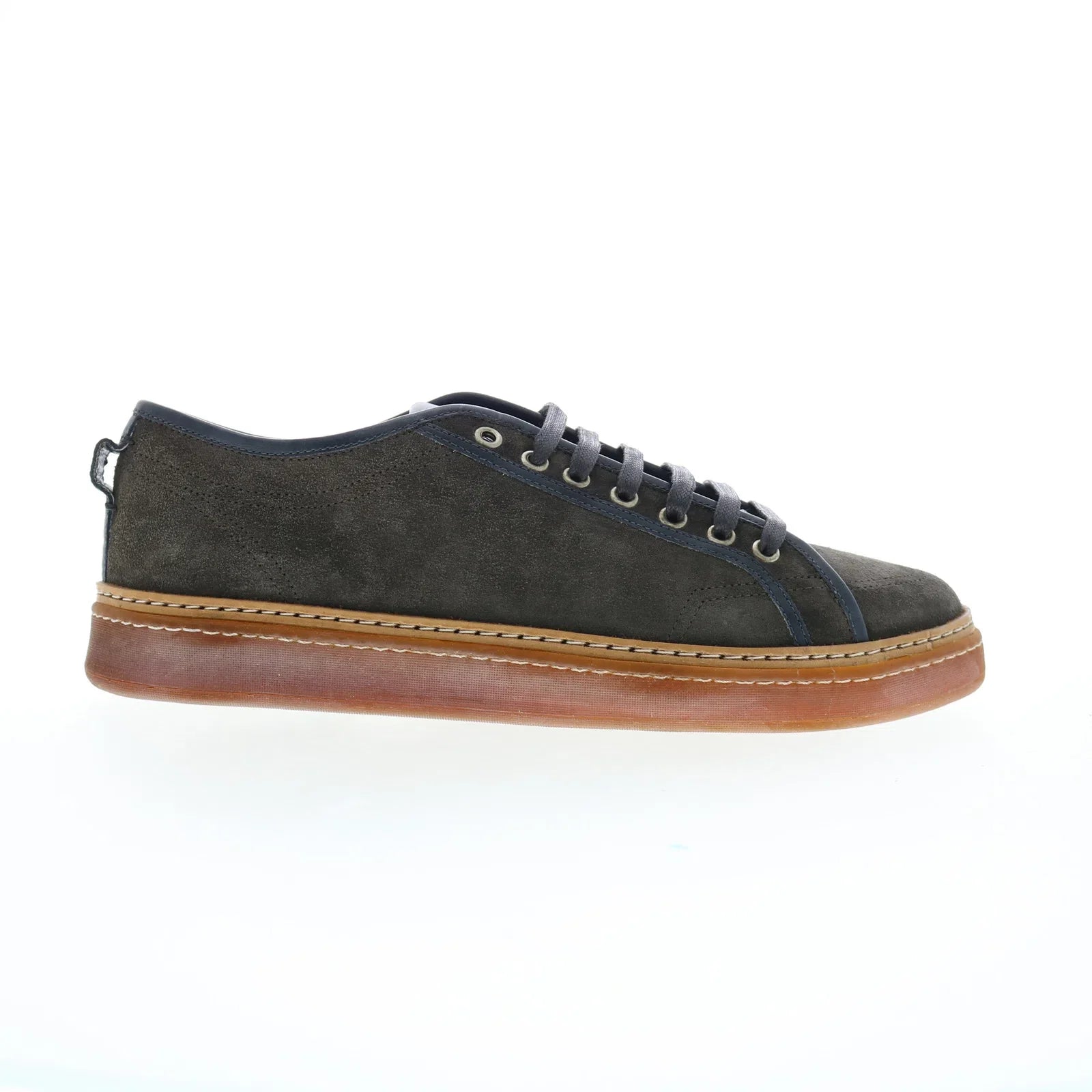 bielle_piombo_01_cfcea0d5-8d5e-43f1-8bae-ce1b35dc3c63 Di Bianco Biella Suede Mens Gray Suede Lace Up Lifestyle Sneakers Shoes - Image 1