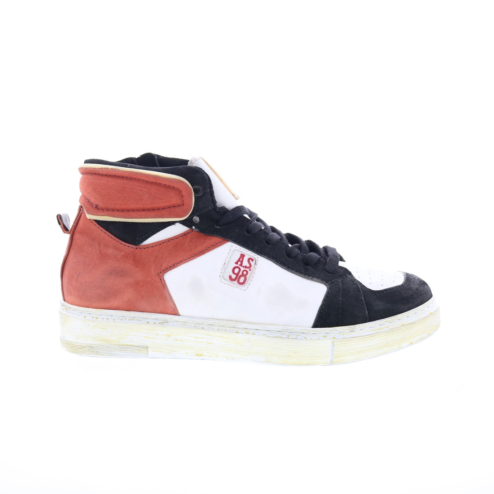 folie_nero_bianco_mars_mars_idro_01_fc5af7d8-7b18-4ec6-a6b4-904078fa5940 A.S. 98 Folie Mens White Canvas Zipper Lifestyle Sneakers Shoes - Image 1