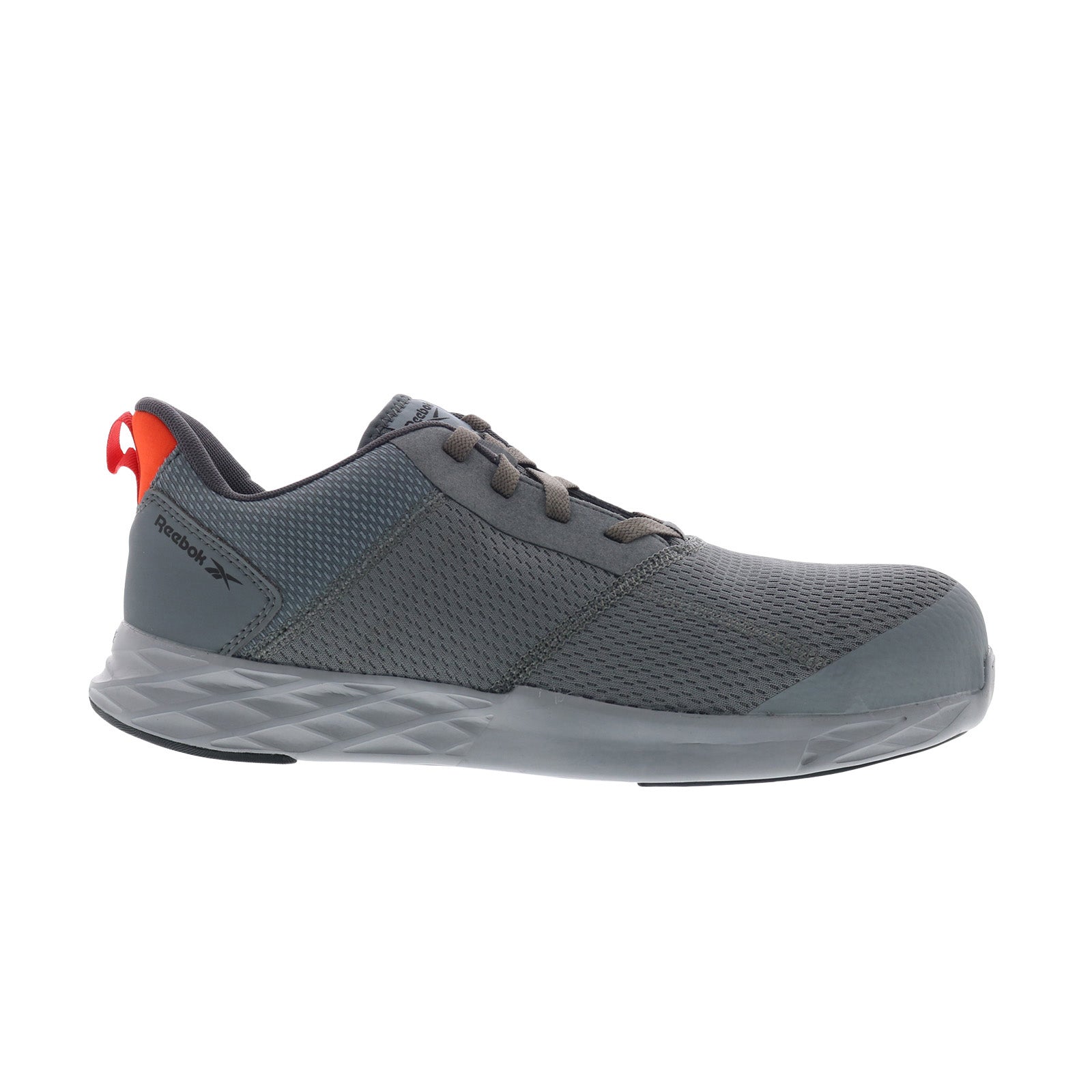 rb4671_grey_reshoot_01_e8e58d95-cea1-4f1f-ba4e-3d86056bf2a3 Reebok Work Astroride Strike RB4671 Mens Gray Wide Athletic Work Shoes - Image 1