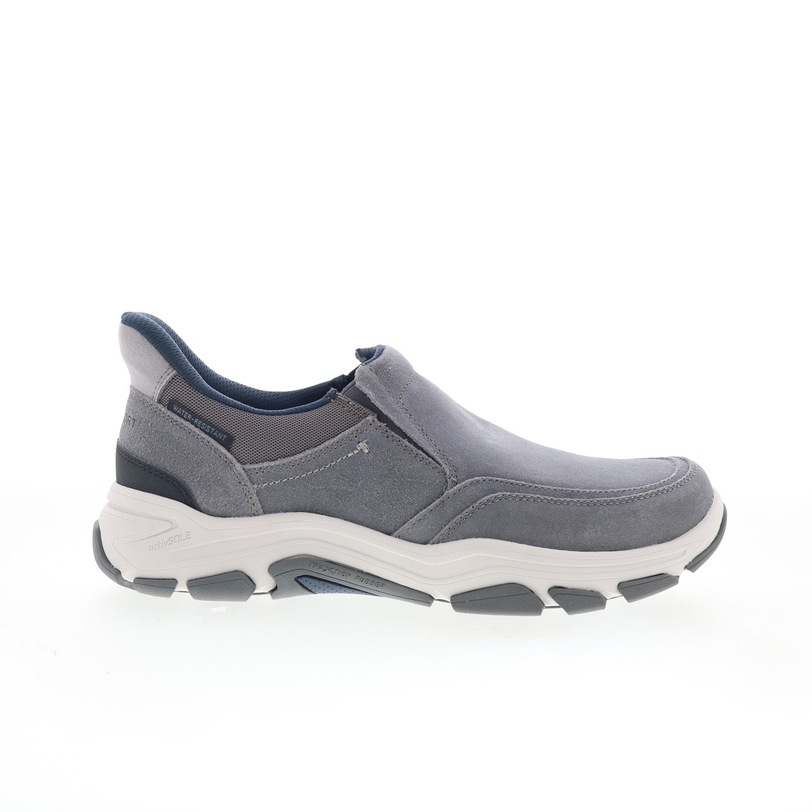 rmreece_medium_gray_01_5583b51b-53fc-4260-a958-0e313fca5875 Rockport Reece RMREECE Mens Gray Wide Leather Lifestyle Sneakers Shoes - Image 1