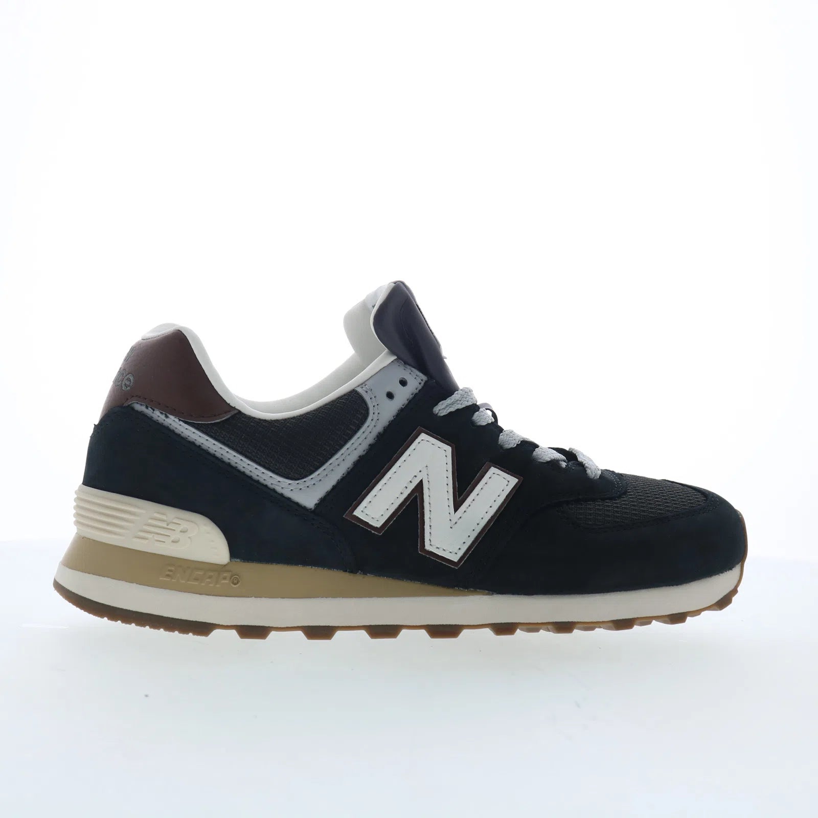 u5748sb_574_brown_grey_01 New Balance 574 U5748SB Mens Gray Nubuck Lace Up LifeStyle Sneakers Shoes - Image 1