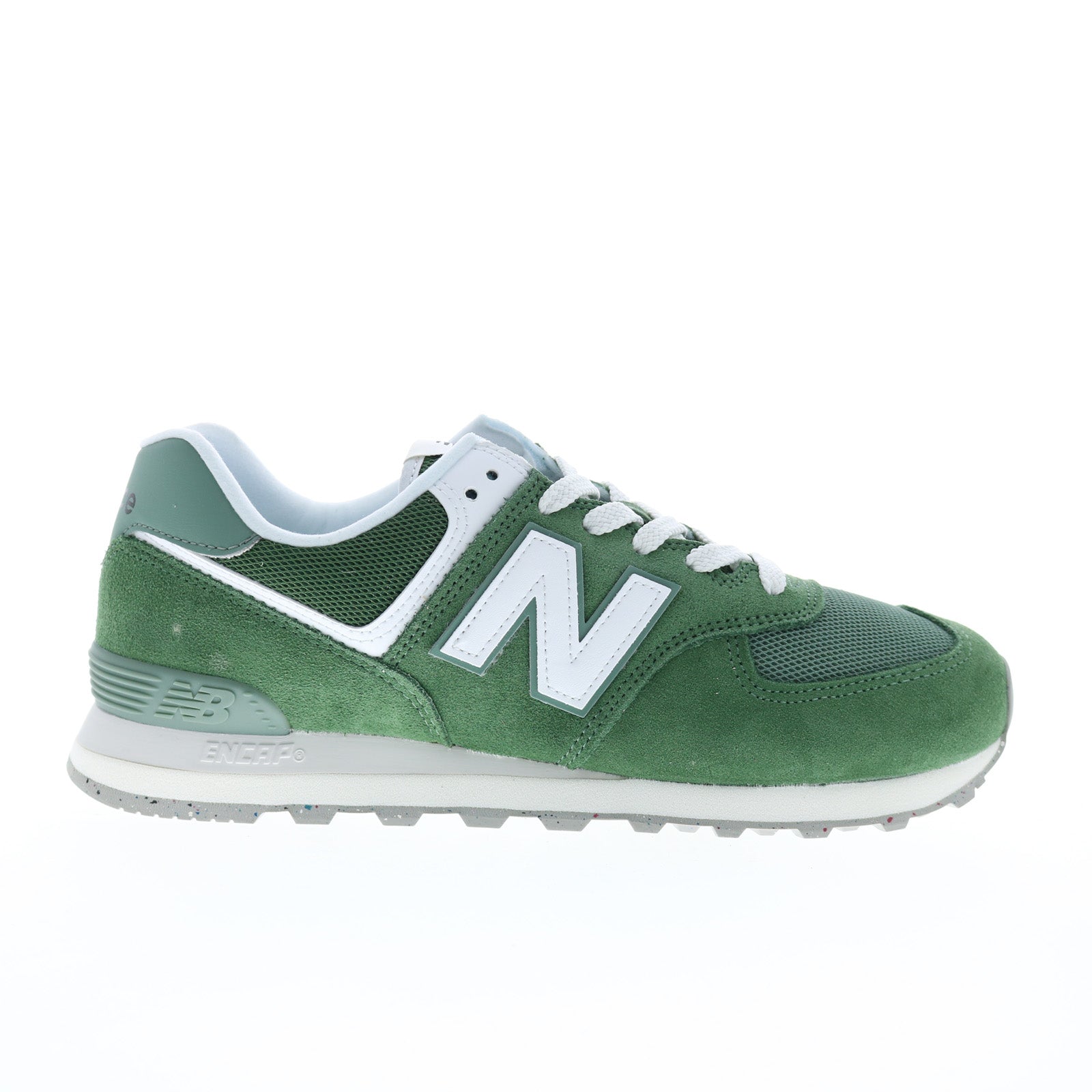 u574fgg_574_green_white_01_03848a83-85d1-4610-ad72-919257cf325c New Balance 574 U574FGG Mens Green Suede Lace Up Lifestyle Sneakers Shoes - Image 1