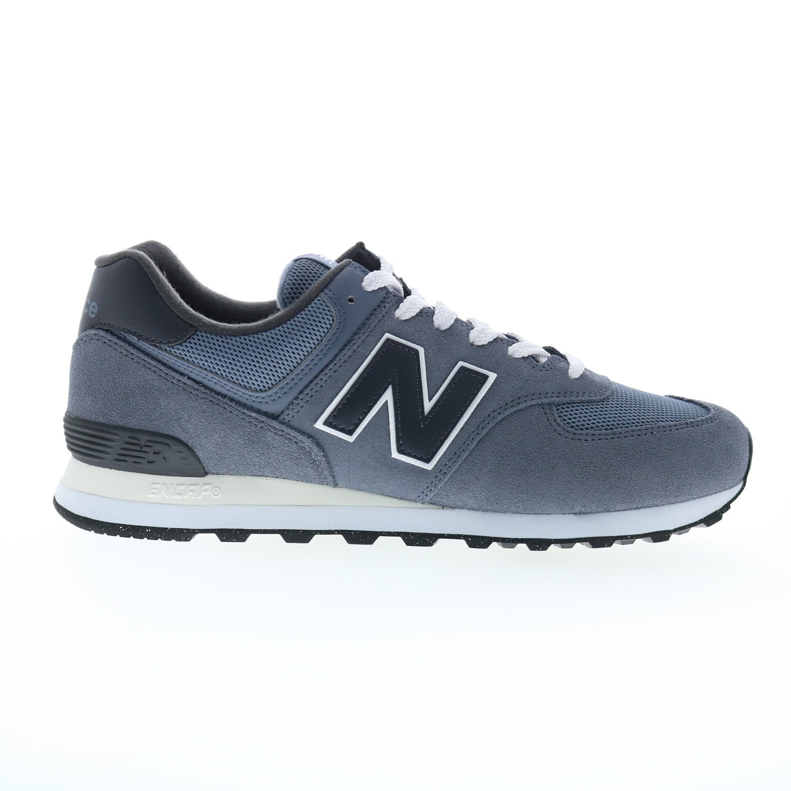 u574gge_dark_arctic_grey_01_9f35a50d-e06d-4de0-a0de-9769e3cde908 New Balance 574 U574GGE Mens Gray Suede Lace Up Lifestyle Sneakers Shoes - Image 1